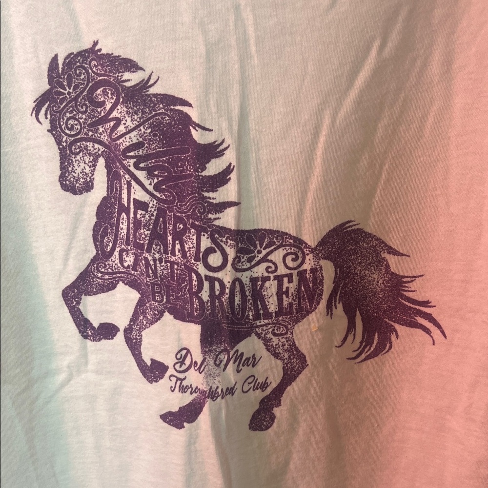 2 bundled horse cowgirl collectors T-shirt’s Del Mar Thorobred Club